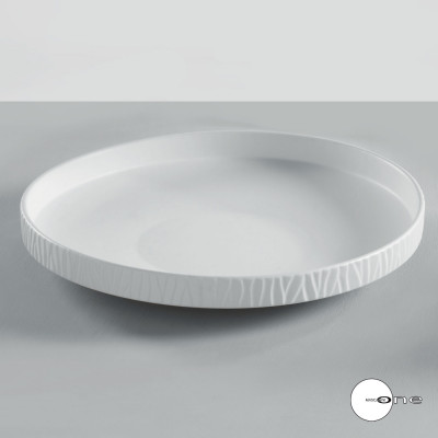  Mascagni - Vassoio in ceramica dal design elegante - Colore: Bianco - SKU: 20QO1856 