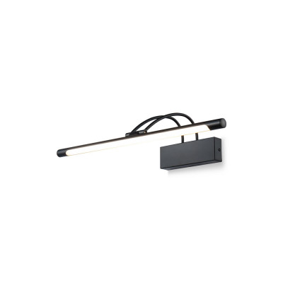 Maytoni - Finelli - Applique a LED per esposizione montatura in metallo in stile moderno - Colore: Nero - 1 Lampadina - Led Integrato - 12W - Lumen 800 - Gradi Kelvin 3000k Luce Calda - IP20 - SKU: MIR004WL-L12B