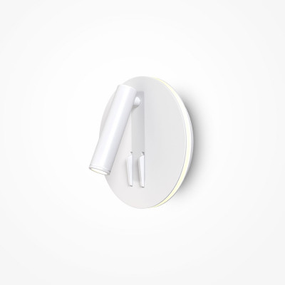 Maytoni - Ios 176 - Applique a LED ultramoderna con paralume orientabile in metallo - Colore: Bianco - 1 Lampadina - Led Integrato - 9W - Lumen 550 - Gradi Kelvin 3000k Luce Calda - IP20 - SKU: C176-WL-01-6W-W