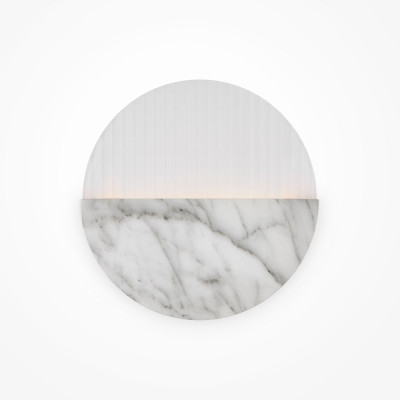 Maytoni - Jupiter - Applique da parete a LED con struttura in alluminio effetto marmo - Colore: Marmo Bianco - 1 Lampadina Led Integrato 13W - Lumen 200 - Gradi Kelvin 3000k Luce Calda - IP20 - SKU: MOD320WL-L13MR3K1