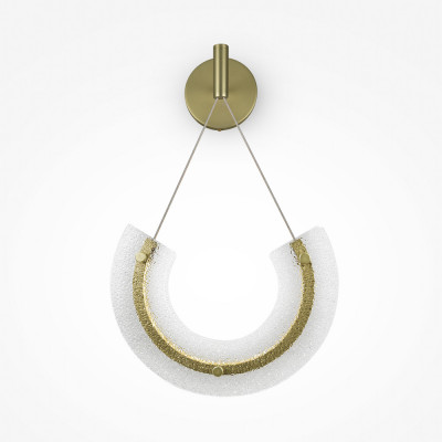 Maytoni - Maya - Applique da parete a LED in alluminio e diffusore dal design elegante - Colore: Oro - 1 Lampadina Led Integrato 10W - Lumen 350 - Gradi Kelvin 3000k Luce Calda - IP20 - SKU: P091WL-L18G3K