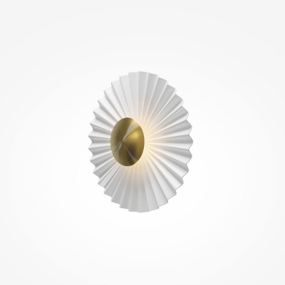 Maytoni - Fiore - Applique da parete a LED struttura in metallo e paralume in vetro - Colore: Ottone - 1 Lampadina Led Integrato 7W - Lumen 510 - Gradi Kelvin 3000k Luce Calda - IP20 - SKU: MOD233WL-L11BS3K