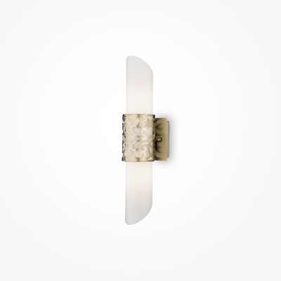 Maytoni - Venera - Applique da parete classica in metallo con paralume in tessuto - Colore: Ottone - 2 Lampadine E14 40W - IP20 - SKU: H260-02-N