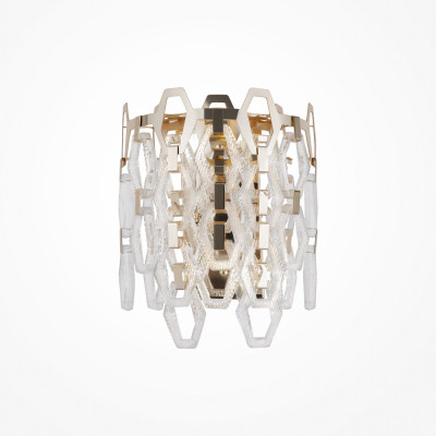 Maytoni - Tissage - Applique da parete design moderno ed elegante con struttura in metallo - Colore: Oro - 2 Lampadine E14 40W - IP 20 - SKU: MOD490WL-02G