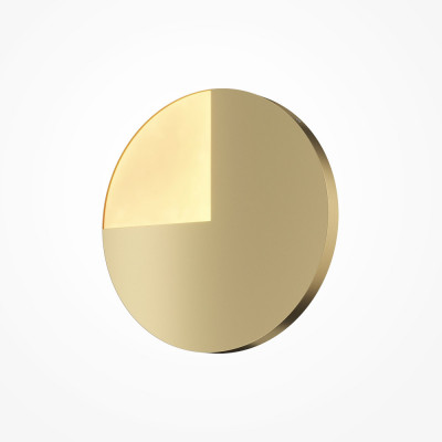 Maytoni - Jupiter - Applique da parete grande a LED struttura in metallo e diffusore in acrilico - Colore: Ottone - 1 Lampadina Led Integrato 12W - Lumen 1300 - Gradi Kelvin 3000k Luce Calda - IP 20 - SKU: MOD320WL-L12BS3K