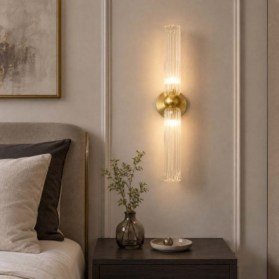 Maytoni Antic Applique da parete grande doppio diffusore in vetro dal design elegante Colore: Ambra