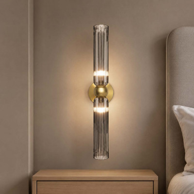 Maytoni Antic Applique da parete grande doppio diffusore in vetro dal design elegante Colore: Grigio Fumè