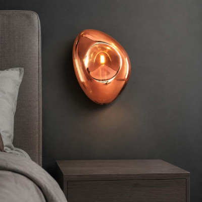 Maytoni Mabell Applique da parete in metallo con diffusore in vetro dal design elegante Colore: Ambra