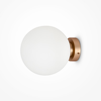 Maytoni - Basic Form - Applique da parete moderna con diffusore a boccia in vetro grande - 1 Lampadina E14 40W - IP20 - SKU: MOD321WL-01/