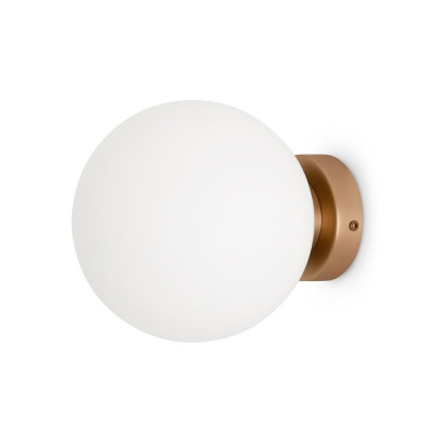 Maytoni - Basic Form - Applique da parete moderna con struttura in metallo e diffusore in vetro - Colore: Oro - 1 Lampadina E14 40W - IP20 - SKU: MOD321WL-01G2