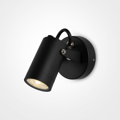 Maytoni - Scope - Applique da parete per esterni con diffusore orientabile dal design moderno - Colore: Nero - 1 Lampadina GU10 50W - IP 65 - SKU: O025WL-01B