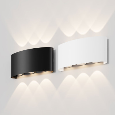 Maytoni - Strato - Applique da parete per esterno moderna a LED con struttura grande in metallo - 1 Lampadina Led Integrato 6W - Lumen 594 - Gradi Kelvin 3000k Luce Calda - 54 - SKU: O417WL-L6