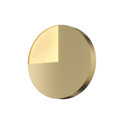 Maytoni - Jupiter - Applique da parete piccola a LED struttura in metallo e diffusore in acrilico - Colore: Ottone - 1 Lampadina Led Integrato 8W - Lumen 400 - Gradi Kelvin 3000k Luce Calda - IP 20 - SKU: MOD320WL-L8BS3K