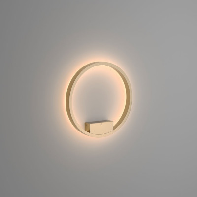 Maytoni - Rim - Applique da parete piccola in alluminio con diffusore a led dal design moderno - Colore: Ottone - 1 Lampadina - Led Integrato - 25W - Lumen 1200 - Gradi Kelvin 3000k Luce Calda - IP 20 - SKU: MOD058WL-L25BS3K