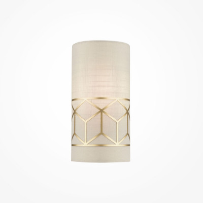 Maytoni - Messina - Applique in stile classico in metallo e paralume in lino piccola - Colore: Oro - 1 Lampadina E14 40W - IP20 - SKU: H223-WL-01-G