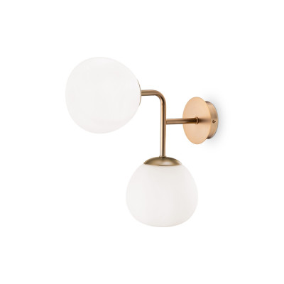 Maytoni - Erich - Applique moderna con diffurose doppio in vetro e struttura in metallo - 2 Lampadine E14 40W - IP20 - SKU: MOD221-WL-02