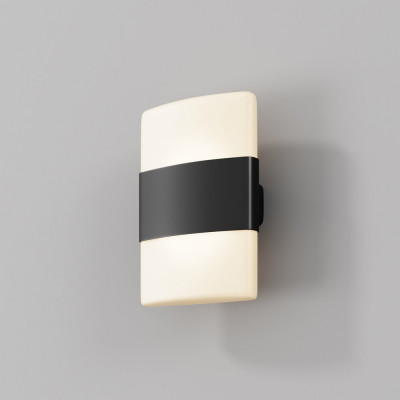 Maytoni - Rom - Applique per esterno a LED moderna struttura in alluminio diffusore in acrilico - Colore: Grafite - 2 Lampadine Led Integrato 12W - Lumen 1300 - Gradi Kelvin 3000k Luce Calda - IP54 - SKU: O442WL-L12GF3K