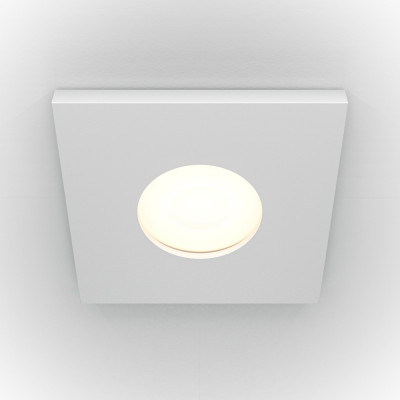 Maytoni - Downlight - Faretti da incasso in alluminio dal design moderno ed elegante - Colore: Bianco - 1 Lampadina - GU10 - 50W - IP 65 - SKU: DL083-01-GU10-SQ-W