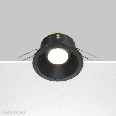 Maytoni - Zoom - Faretti da incasso moderni con struttura in alluminio verniciato - Colore: Nero - 1 Lampadina - GU10 - 50W - IP65 - SKU: DL032-2-01B