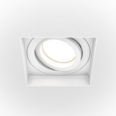 Maytoni - Atom - Faretti da incasso quadrato in alluminio dal design moderno ed elegante - 1 Lampadina GU10 50W - IP20 - SKU: DL003-01