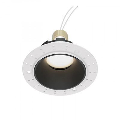 Maytoni - Share - Faretti da incasso rotondi dal design moderno in alluminio - Colore: Bianco/Nero - 1 Lampadina - GU10 - 10W - IP20 - SKU: DL051-U-2WB
