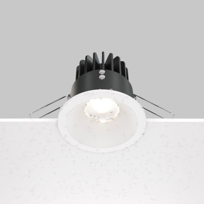 Maytoni - Zoom - Faretto a LED da incasso in alluminio rotondo dal design moderno - 1 Lampadina Led Integrato 12W - Lumen 1040 - Gradi Kelvin 4000k Luce Naturale - IP65 - SKU: DL034-L12W4K