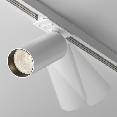 Maytoni - Focus - Faretto a led dimmerabile in alluminio per sistema a binario - Colore: Bianco - 1 Lampadina Led Integrato 12W - Lumen 900 - Gradi Kelvin 3000k Luce Calda - IP20 - SKU: TR021-1-12W3K-W-D-W
