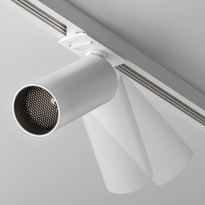 Maytoni - Focus - Faretto a led dimmerabile in alluminio per sistema a binario - Colore: Bianco - 1 Lampadina Led Integrato 12W - Lumen 900 - Gradi Kelvin 4000k Luce Naturale - IP20 - SKU: TR021-1-12W4K-W-D-W