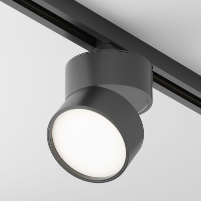  Maytoni - Onda - Faretto a LED in alluminio dal design moderno per sistema a binario monofase - 1 Lampadina Led Integrato 12W - Lumen 900 - Gradi Kelvin 4000k Luce Naturale - IP 20 - SKU: TR007-1-12W4K 