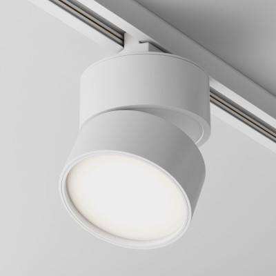 Maytoni - Onda - Faretto a LED in alluminio dal design moderno per sistema a binario monofase - Colore: Bianco - 1 Lampadina - Led Integrato - 12W - Lumen 900 - Gradi Kelvin 4000k Luce Naturale - IP 20 - SKU: TR007-1-12W4K-W
