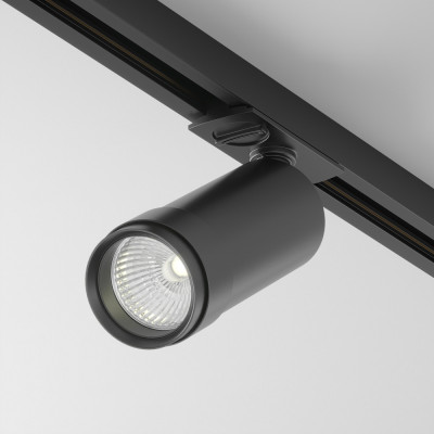 Maytoni - Focus - Faretto a led moderno in alluminio per sistema a binario - Colore: Nero - 1 Lampadina Led Integrato 12W - Lumen 900 - Gradi Kelvin 4000k Luce Naturale - IP20 - SKU: TR021-1-124K-Z-B