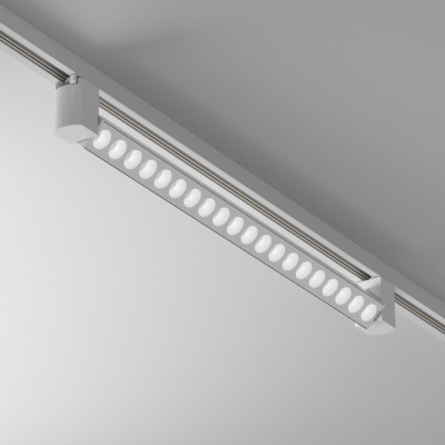 Maytoni - Points - Faretto con striscia LED per sistema binario monofase dal design moderno - Colore: Bianco - 1 Lampadina - Led Integrato - 20W - Lumen 1500 - Gradi Kelvin 4000k Luce Naturale - IP20 - SKU: TR010-1-20W4K-M-W