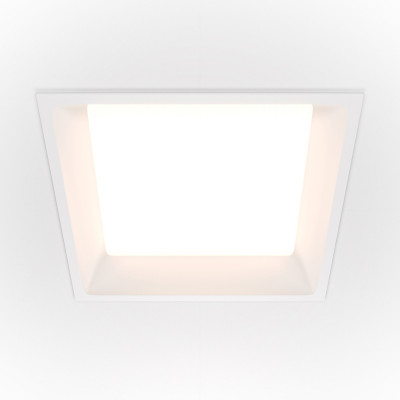Maytoni - Okno - Faretto da incasso a LED con struttura quadrata in alluminio dal design moderno - 1 Lampadina Led Integrato 24W - Lumen 1800 - Gradi Kelvin 3000k Luce Calda - IP20 - SKU: DL054-24W3K