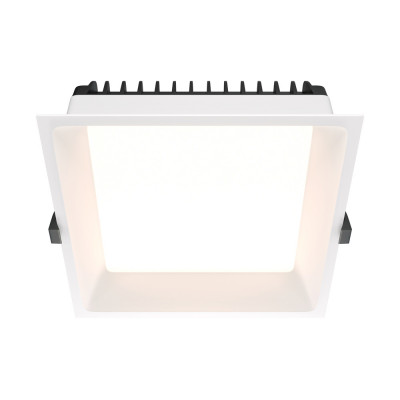 Maytoni - Okno - Faretto da incasso a LED con struttura quadrata in alluminio dal design moderno - Colore: Bianco - 1 Lampadina - Led Integrato - 24W - Lumen 1800 - Gradi Kelvin 3000k Luce Calda - IP20 - SKU: DL054-24W3K-W