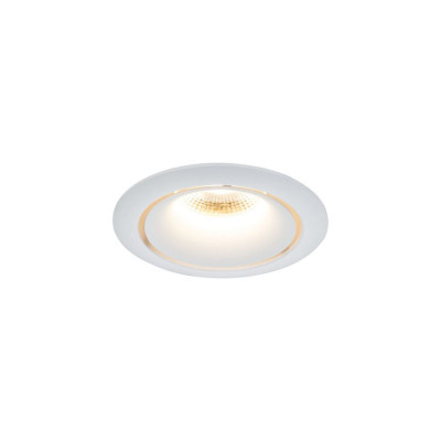 Maytoni - Yin - Faretto da incasso a LED dimmerabile in stile minimalista montatura in alluminio - Colore: Bianco - 1 Lampadina - Led Integrato - 12W - Lumen 870 - Gradi Kelvin 3000k Luce Calda - IP20 - SKU: DL031-L12W3K-D-W