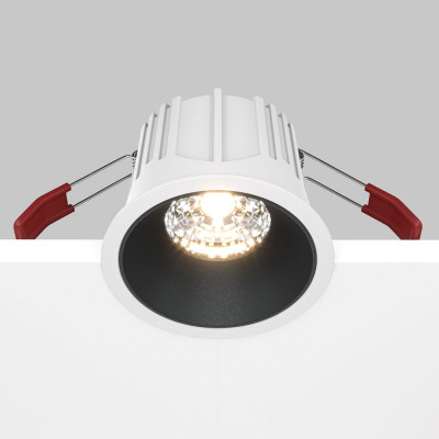Maytoni - Alfa - Faretto da incasso con diffusore a led - Colore: Bianco/Nero - 1 Lampadina Led Integrato 15W - Lumen 1050 - Gradi Kelvin 3000k Luce Calda - IP"0 - SKU: DL043-01-15W3K-RD-WB