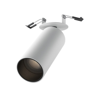 Maytoni - Focus - Faretto da incasso con diffusore orientabile in alluminio dal design moderno - 1 Lampadina Led Integrato 12W - Lumen 1020 - Gradi Kelvin 4000k Luce Naturale - IP20 - SKU: C053CL-L12W4K-W