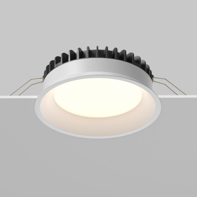 Maytoni - Okno - Faretto da incasso in alluminio con diffusore a led design moderno - Colore: Bianco - 1 Lampadina Led Integrato 18W - Gradi Kelvin 3000k-4000k-6000k - IP44 - SKU: DL055-18W3-4-6K-W