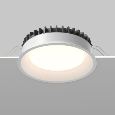 Maytoni - Okno - Faretto da incasso in alluminio diffusore a led dal design moderno - Colore: Bianco - 1 Lampadina Led Integrato 24W - Gradi Kelvin 3000k-4000k-6000k - IP44 - SKU: DL055-24W3-4-6K-W