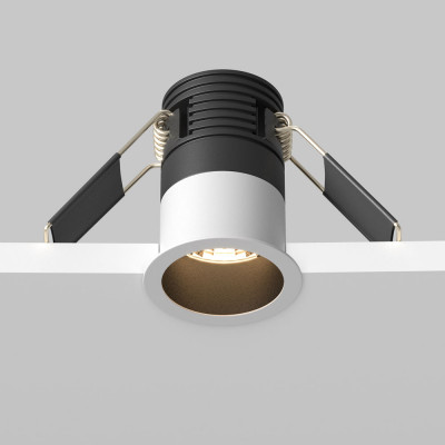 Maytoni - Minor - Faretto da incasso in alluminio con diffusore a led - Colore: Bianco - 1 Lampadina Led Integrato 5W - Lumen 230 - Gradi Kelvin 3000k Luce Calda - IP20 - SKU: DL089-5W3K-BW