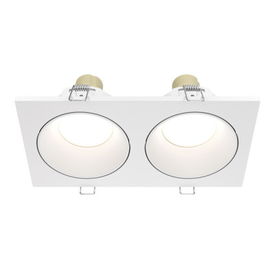 Maytoni - Zoom - Faretto da incasso in alluminio rettangolare con 2 faretti dal design moderno - 2 Lampadine GU10 50W - IP65 - SKU: DL033-2-02
