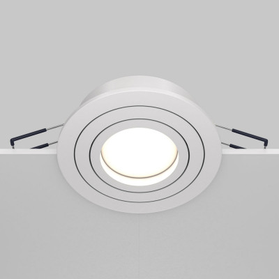 Maytoni - Atom - Faretto da incasso moderni con montatura in alluminio verniciato - Colore: Bianco - 1 Lampadina GU10 50W - IP20 - SKU: DL023-2-01W