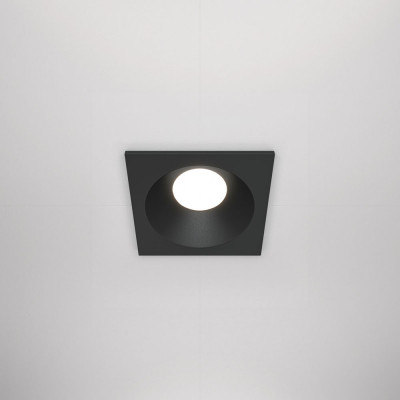 Maytoni - Zoom - Faretto da incasso moderno quadrato con struttura in metallo verniciata - Colore: Nero - 1 Lampadina - GU10 - 50W - IP65 - SKU: DL033-2-01B