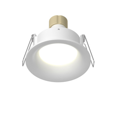 Maytoni - Slim - Faretto da incasso per bagno diffusore rotondo in alluminio dal design moderno - Colore: Bianco - 1 Lampadina - GU10 - 50W - IP65 - SKU: DL088-GU10-RD-W