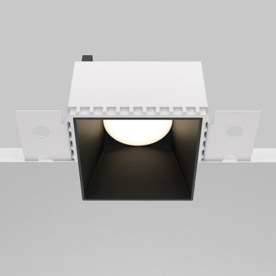 Maytoni - Share - Faretto da incasso quadrato con struttura in alluminio - 1 Lampadina GU10 10W - IP20 - SKU: DL051-01-GU10-SQ