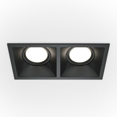 Maytoni - Dot - Faretto da incasso rettangolare in alluminio dal design moderno - 2 Lampadine GU10 50W - IP20 - SKU: DL029-2-02