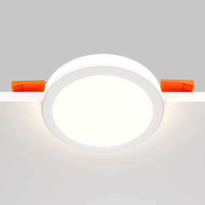 Maytoni - Phanton - Faretto da incasso rotondo a Led in stile moderno in alluminio - Colore: Bianco - 1 Lampadina 12W - Lumen 750 - Gradi Kelvin 3000k Luce Calda - IP20 - SKU: DL2001-L12W