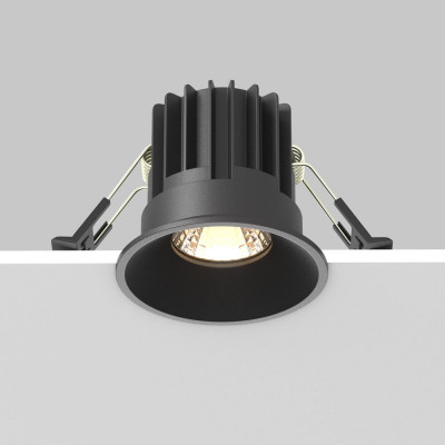 Maytoni - Round - Faretto da incasso rotondo con diffusore a led - 1 Lampadina Led Integrato 7W - Lumen 450 - Gradi Kelvin 3000k Luce Calda - IP20 - SKU: DL058-7W3K