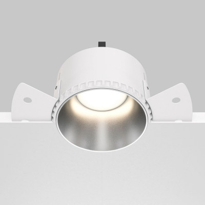 Maytoni - Share - Faretto da incasso rotondo con struttura in alluminio - Colore: Argento - 1 Lampadina - GU10 - 10W - IP20 - SKU: DL051-01-GU10-RD-WS