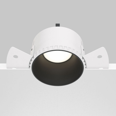 Maytoni - Share - Faretto da incasso rotondo con struttura in alluminio - Colore: Nero - 1 Lampadina - GU10 - 10W - IP20 - SKU: DL051-01-GU10-RD-WB